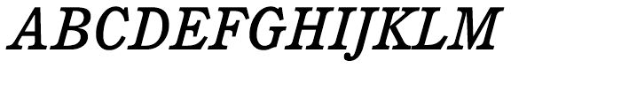 ITC Cushing Medium Italic Font UPPERCASE