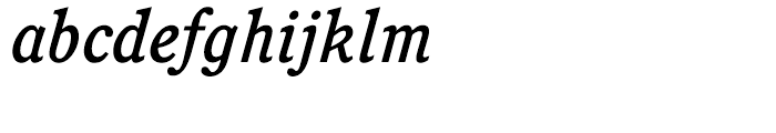 ITC Cushing Medium Italic Font LOWERCASE
