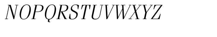 ITC Fenice Light Oblique Font UPPERCASE