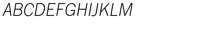 ITC Franklin Thin Italic Font UPPERCASE