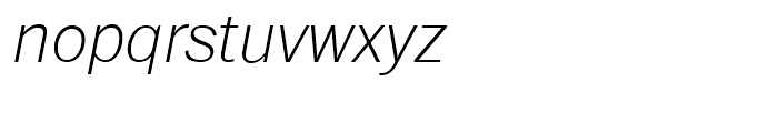 ITC Franklin Thin Italic Font LOWERCASE