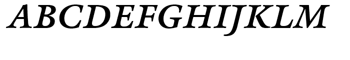 ITC Galliard eText Bold Italic Font UPPERCASE