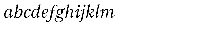 ITC Gamma Book Italic Font LOWERCASE