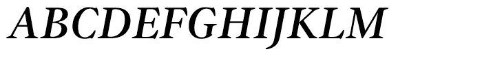 ITC Gamma Medium Italic Font UPPERCASE