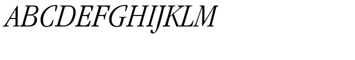 ITC Garamond Light Narrow Italic Font UPPERCASE