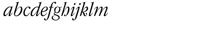 ITC Garamond Light Narrow Italic Font LOWERCASE