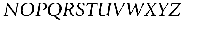 ITC Giovanni Book Italic Font UPPERCASE