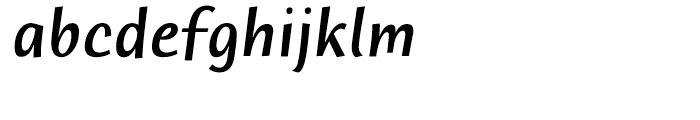 ITC Humana Sans Medium Italic Font LOWERCASE