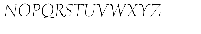 ITC Humana Serif Light Italic Font UPPERCASE