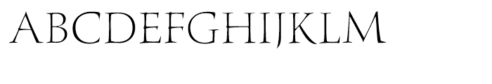 ITC Humana Serif Light Font UPPERCASE