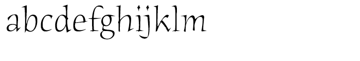 ITC Humana Serif Light Font LOWERCASE