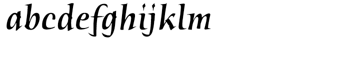 ITC Humana Serif Medium Italic Font LOWERCASE