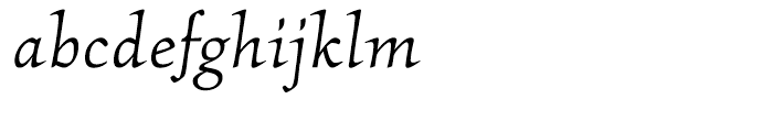 ITC Kallos Book Italic Font LOWERCASE
