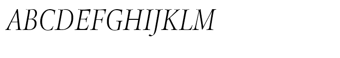 ITC Legacy Serif Light Condensed Italic Font UPPERCASE