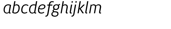 ITC Migration Sans Light Italic Font LOWERCASE