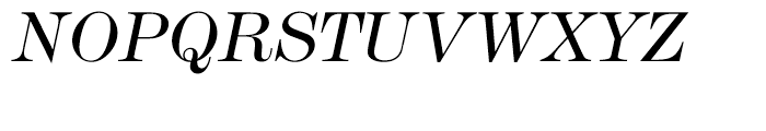ITC Modern No 216 Light Italic Font UPPERCASE