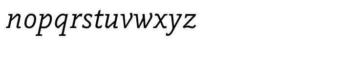 ITC Napoleone Slab Italic Font LOWERCASE