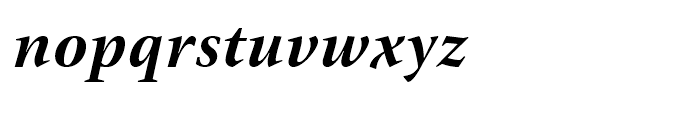 ITC New Veljovic Bold Italic Font LOWERCASE