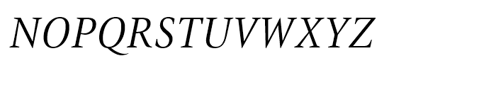 ITC New Veljovic Condensed Book Italic Font UPPERCASE