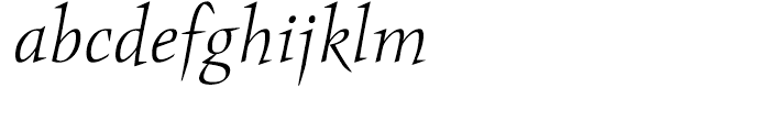 ITC Obelisk Light Italic Font LOWERCASE