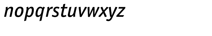 ITC Officina Sans Medium Italic Font LOWERCASE