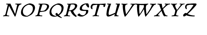 ITC Oldrichium Italic Font UPPERCASE