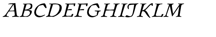 ITC Oldrichium Light Italic Font UPPERCASE