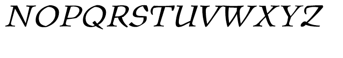 ITC Oldrichium Light Italic Font UPPERCASE