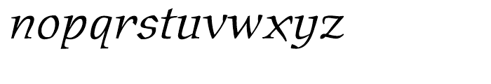 ITC Oldrichium Light Italic Font LOWERCASE