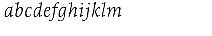 ITC Resavska Light Italic Font LOWERCASE