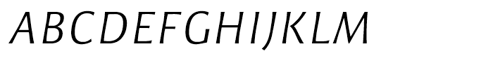 ITC Resavska Sans Light Italic Font UPPERCASE