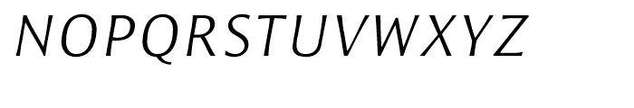 ITC Resavska Sans Light Italic Font UPPERCASE
