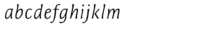 ITC Resavska Sans Light Italic Font LOWERCASE