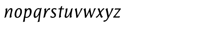 ITC Resavska Sans Medium Italic Font LOWERCASE