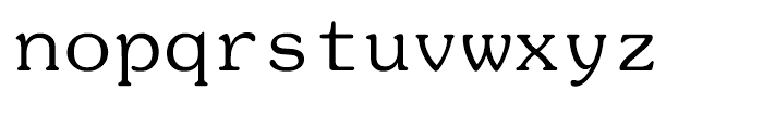 ITC Souvenir Monospaced Regular Font LOWERCASE