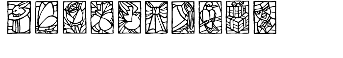 ITC Stained Glass Font OTHER CHARS