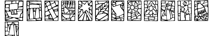 ITC Stained Glass Font LOWERCASE