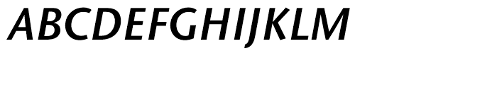ITC Stone Sans Hellenic Semi Bold Italic Font UPPERCASE