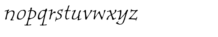 ITC Tempus Serif Italic Font LOWERCASE