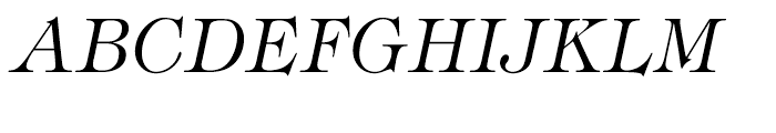 ITC Tiffany Light Italic Font UPPERCASE