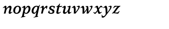 ITC Usherwood Bold Italic Font LOWERCASE