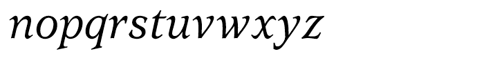 ITC Usherwood Medium Italic Font LOWERCASE