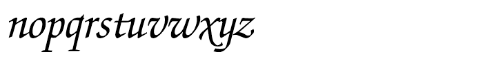 ITC Zapf Chancery Italic Font LOWERCASE