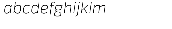 Itoya UltraLight Italic Font LOWERCASE