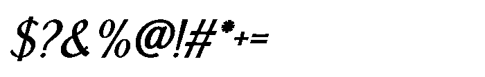 IT Aurlionex Medium Italic Font OTHER CHARS