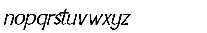 IT Aurlionex Medium Italic Font LOWERCASE