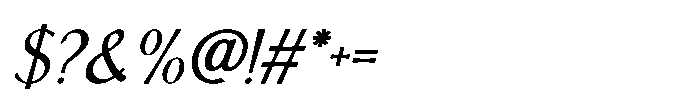 IT Aurlionex Regular Italic Font OTHER CHARS