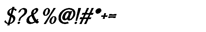 IT Aurlionex Semi Bold Italic Font OTHER CHARS