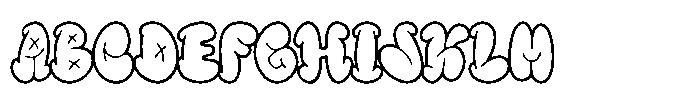 IT Bavolen Outline Font UPPERCASE