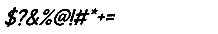 IT Brushflare Italic Font OTHER CHARS